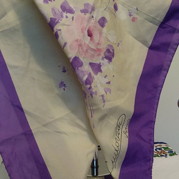 Vintage Ludovisi Roma Scarf  Floral Silk Elegance  Italian Retro Glam 🧣🇮🇹 - Picture 1 of 9